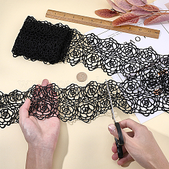 Polyester Lace Trim&nbsp;OCOR-WH0111-142A