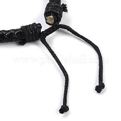Adjustable Leather Cord Braided Bracelets&nbsp;BJEW-JB04439-01