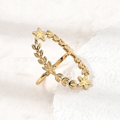 304 Stainless Steel Cuff Open Rings&nbsp;SA-CBAD22F-01G-E