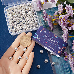 120Pcs Brass Filigree Hollow Beads&nbsp;KK-SC0005-15