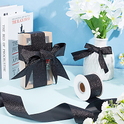 Sparkle Polyester Ribbons&nbsp;SRIB-WH0011-105F-02