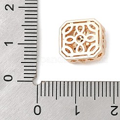Brass Micro Pave Cubic Zirconia Beads&nbsp;KK-K297-31G-01