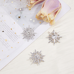 6Pcs Alloy Rhinestone Brooches&nbsp;JEWB-FH0001-45P