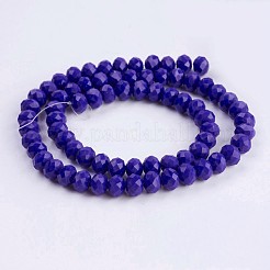 Opaque Glass Beads Strands&nbsp;X-EGLA-F122-8x6mm-NC02