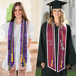 2Pcs 2 Colors Polyester Doctoral Cap Graduation Tassel Pendant Hanging&nbsp;FIND-CP0003-38C