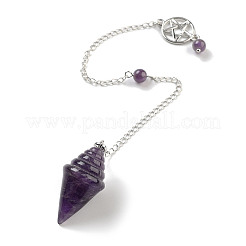 Natural Mixed Stone Pointed Dowsing Pendulums&nbsp;G-K338-13P