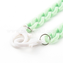 Personalized Acrylic Curb Chain Necklaces&nbsp;NJEW-JN03515-01