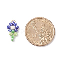 Glass Seed Beaded Pendants&nbsp;PALLOY-JF01825
