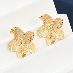 Ion Plating(IP) 304 Stainless Steel Stud Earrings&nbsp;EJEW-Z022-22G