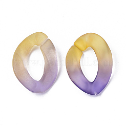 Spray Painted Two Tone Transparent Acrylic Linking Rings&nbsp;OACR-S036-001A-N