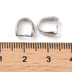 Rhodium Plated 925 Sterling Silver Ice Pick Pinch Bails&nbsp;STER-NH0001-51P