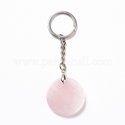 Natural Rose Quartz Vortex Pendant Keychain&nbsp;KEYC-E038-01P-04