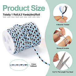 1 Roll Three Color Polycotton Cord Metallic Cord&nbsp;OCOR-TA0002-42B