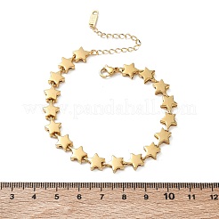 304 Stainless Steel Star Link Chains Bracelets for Women&nbsp;SA-CBA4051-01G