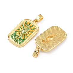 Brass Enamel Pendants&nbsp;KK-L190-013G-01