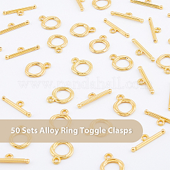 50 Sets Alloy Ring Toggle Clasps&nbsp;FIND-DC0002-77