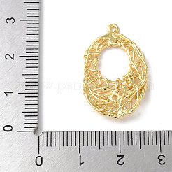 Brass Micro Pave Cubic Zirconia Pendants&nbsp;KK-P290-52G-01
