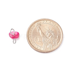 Natural Chip Dyed Shell Connector Charms&nbsp;PALLOY-JF01337-01