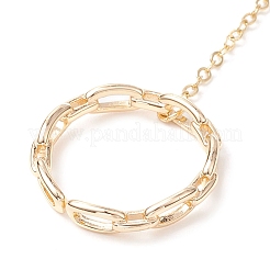Brass Paperclip Chains Link Finger Ring Bracelets&nbsp;BJEW-JB11810