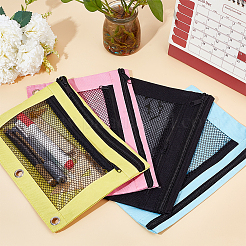 Rectangle Polyester Mesh Pen Bags&nbsp;AJEW-CP0008-06A