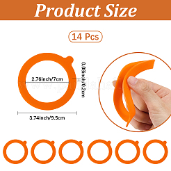 14Pcs Silicone Jar Gaskets&nbsp;AJEW-CN0007-09A