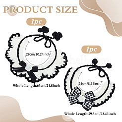 2Pcs 2 Styles Flower Wool Woven Collar&nbsp;AJEW-FG0004-41