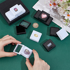 2 Colors Square Acrylic Loose Diamond Storage Boxes with Visible Window&nbsp;CON-OC0001-74A