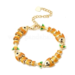 Brass Micro Pave Cubic Zirconia Link Chain Bracelets for Women&nbsp;BJEW-H639-01G