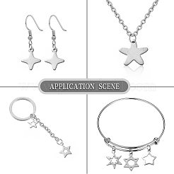 100Pcs 10 Styles 201 Stainless Steel Charms&nbsp;STAS-CJ0002-21