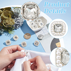 16Pcs 1-Hole Alloy Shank Buttons&nbsp;BUTT-FG0001-30