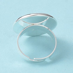Adjustable 201 Stainless Steel Finger Rings Components&nbsp;STAS-G187-01S-20mm