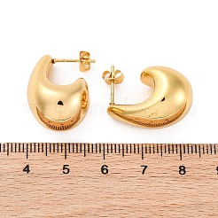J-Shaped 304 Stainless Steel Stud Earrings&nbsp;EJEW-A125-25G