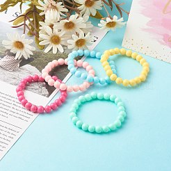 Opaque Acrylic Beads Stretch Bracelet for Kid&nbsp;BJEW-JB06586