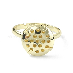 Brass Adjustable Ring Findings&nbsp;KK-P232-04G