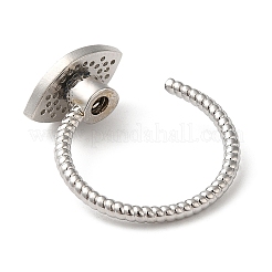 Rotatable Open Ring with Cubic Zirconia&nbsp;RJEW-Q776-02P-02