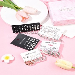 5 Sets 5 Styles Alloy & Plastic Pearl & Acrylic & Rhinestone Earring Sets&nbsp;EJEW-FS0001-24