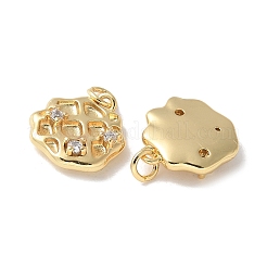 Brass Micro Pave Clear Cubic Zirconia Pendants&nbsp;KK-Q031-05G
