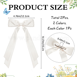Big Bowknot Polyester Alligator Hair Clips&nbsp;AJEW-CP0008-42B-04