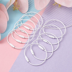 Spray Painted 201 Stainless Steel Wire Cable Keychains&nbsp;BJEW-YW0001-10B