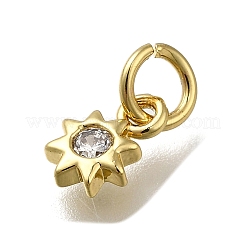 Brass Micro Pave Clear Cubic Zirconia Pendants&nbsp;LS-ZIRC-I070-032G