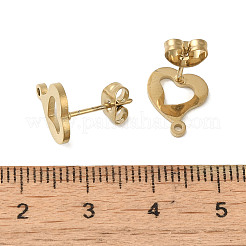 Ion Plating(IP) 304 Stainless Steel Stud Earring Findings&nbsp;STAS-I206-19G