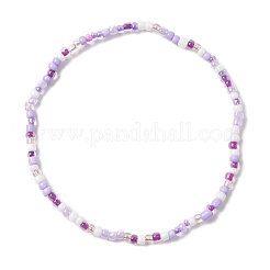 3Pcs 3 Style Glass Seed Beaded Anklets Set&nbsp;AJEW-AN00541