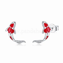 Anti-Tarnish Rhodium Plated 925 Sterling Silver Stud Earrings&nbsp;STER-BB72115