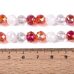 Electroplate Imitation Jade & Opaque & Transparent Glass Beads Strands&nbsp;EGLA-Q135-8MM-A12