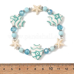 Natural Howlite Beaded Bracelets&nbsp;BJEW-JB14226