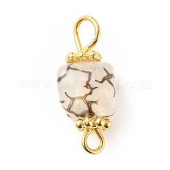 Natural Agate Connector Charms&nbsp;PALLOY-JF01587-04