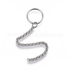 Tarnish Resistant 304 Stainless Steel Split Key Ring Clasps&nbsp;STAS-L226-008A