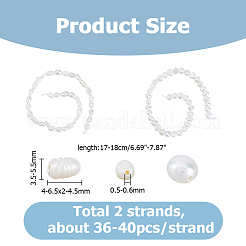 2 Strands 2 Styles Natural Cultured Freshwater Pearl Beads Strands&nbsp;PEAR-HS0001-25A