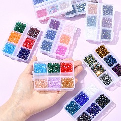 600Pcs 6 Styles Electroplate Glass Bead Strands&nbsp;EGLA-YW0001-66A