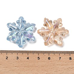 Christmas Theme UV Plating Transparent Rainbow Iridescent Acrylic Beads&nbsp;TACR-R001-03A